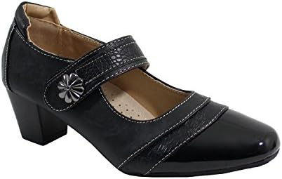 By Women's Shoes – Style Comfort Shoe Heel Square –  Black Size: 3.5