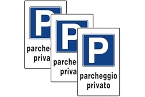 TLDSHOP® - CARTELLO SEGNALETICO in PVC “PARCHEGGIO PRIVATO”- Misure: 30x20-3 Pz