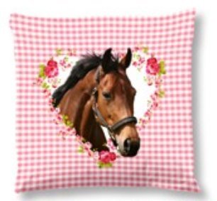 Aminata Kids – süße Mädchen-Kinder-Bettwäsche 135×200 Pferde-Motiv mit Herz rose hochwertige Baumwolle Pferde-Bettwäsche-Kinder rosa - 3
