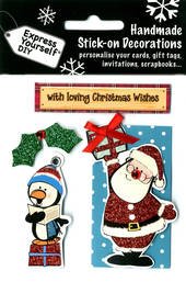 Express Yourself DIY, self adhesive, Xmas , Topper - Ideal for Card Making, Scrapbooking, Papercrafts, Childrens Crafts etc