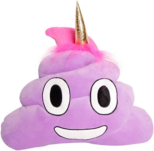 LALA HOME Emoji Unicorn Pillow | Poop Plush Toy Doll |Neat Soft Bed Pillow | Emoji Party Favors| Smiley Face Cushion | Funny Animal Pillow &amp; Gift (unicorn)