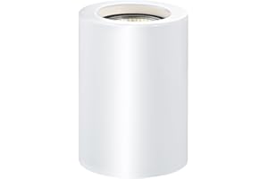 HAYSOM INTERIORS Small and Contemporary White Gloss LED Table/Floor Lamp Uplighter by Happy Homewares