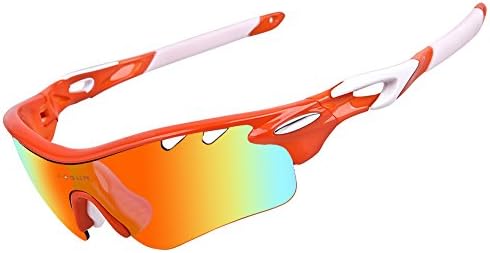 Cycling Sports Sunglasses with 5 Set Interchangeable Lenses TR90 Material Frame