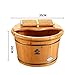 Produktbild ltzyp Cedar Fußbad Barrel Fuß Bad Barrel Haushaltswaschbecken kleine Wanne weibliche dicken Holzschaum Fuß Eimer mit Deckel