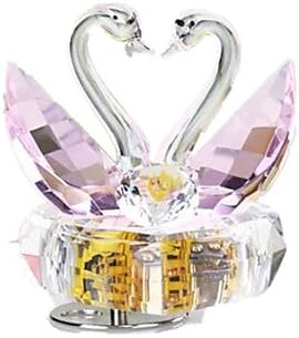 Music Box Swan Holiday Supplies Crystal Unisex