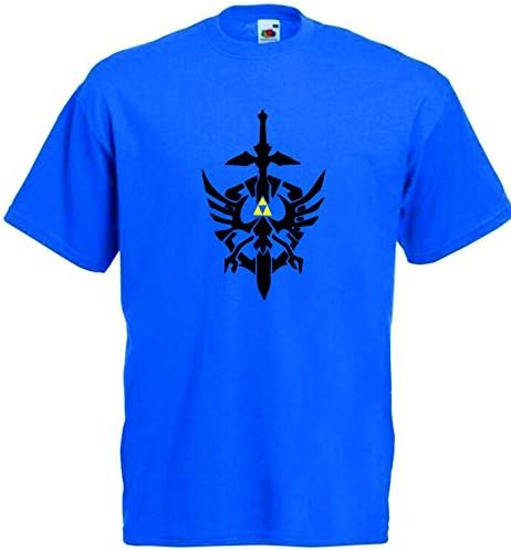 The Legend Of Zelda Hylian Crest T-SHIRT MultiColours, Nintendo Gaming Gamers Video (3xLarge, Royal Blue)