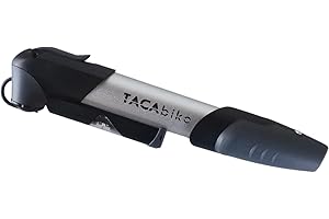 Mini pompa Tacabike con manometro 100 PSI, silver, Taglia unica