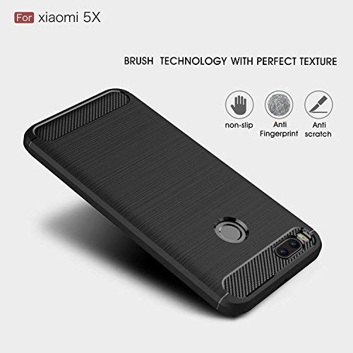 XiaoMi Mi 5X Funda  SMTR Cubierta Delgado material de silicona Funda Protective Case Cover  Dise  o durable   M  xima protecci  n contra golpes  para XiaoMi Mi 5X - negro
