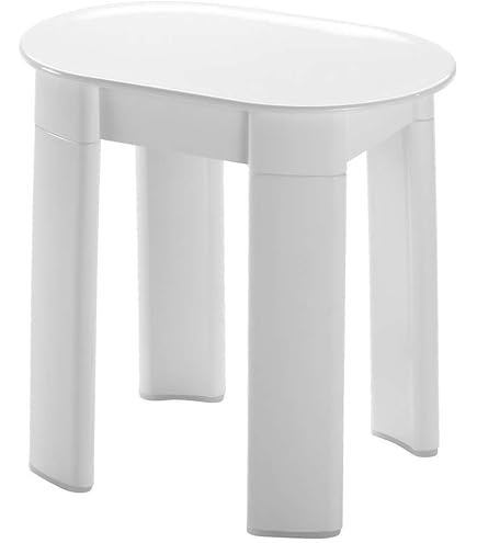 Tabouret Repliable Orange MERLINO Gedy - Pratique Et Compact Pour La Salle De Bain