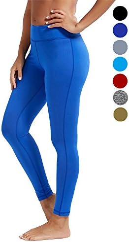 dh Garment Women's Slimming Leggings Ultra Soft High Waist Yoga Pants with Waistband Pocket - (Light Blue, X-Large)