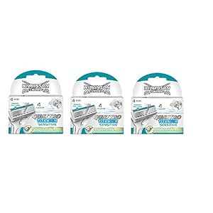 3 X Wilkinson Sword Quattro Titanium Sensitive Blades for Men - 12 Blades - 3 Packs - Image 2