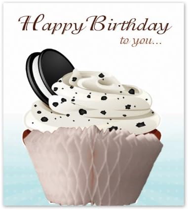 PULP Pop Up Card HONEYCOMB ORIO CUPCAKE HAPPY BIRTHDAY CARD
