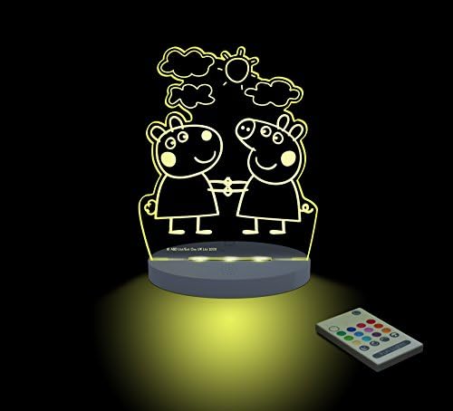 funlights Peppa Pig &amp; Suzy Lamp Baby Multi-Coloured LED with Remote Control. Choose the Color, Intensity, Timer, Arco-Iris and much more.