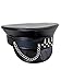 Price comparison product image Generic Leather Bullet Chain Police Hat Black
