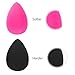 Makeup Foundation Beauty Blender Sponge Set-Latex Free Sponge Teardrop Shape- Perfect For Powder, Cream or Liquid Application from NiceTime (Pack of 2 or 4 ,Black&Pink) (1 pack (2 pieces))