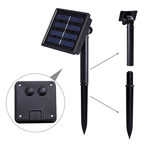 Amir Solar Lichterkette, 8 Modi Solar Beleuchtung Kugel, 6m 30LED Solar Glaskugel Lichter, Wasserdichten Outdoor Starry Schnur Licht für Party, Hochzeit, Fest Deko usw. – Warmweiß - 6