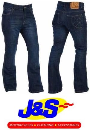 OXFORD SUPERSLIDERZ SS2 LADIES DENIM JEANS KEVLAR WOMENS MOTORCYCLE PANTS MOTORBIKE TROUSERS BLUE J&amp;S (8, Regular Leg 31 Inches)