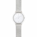 PHAIST Nachhaltige Damen Uhr Analog Quarz mit Edelstahl Armband - Silber 36mm (Silber)