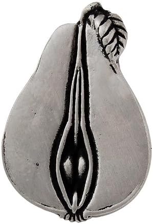 Vicenza Designs K1079 Fiori Pear Knob, Large, Antique Nickel