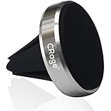Car Mount, CRage® Universal Magnetic Cell Phone Air Vent Mount Holder for Car, Strong Magnet 360 Rotation, Fits Apple and Android Smartphone iPhone Samsung Nexus and HTC, Silver