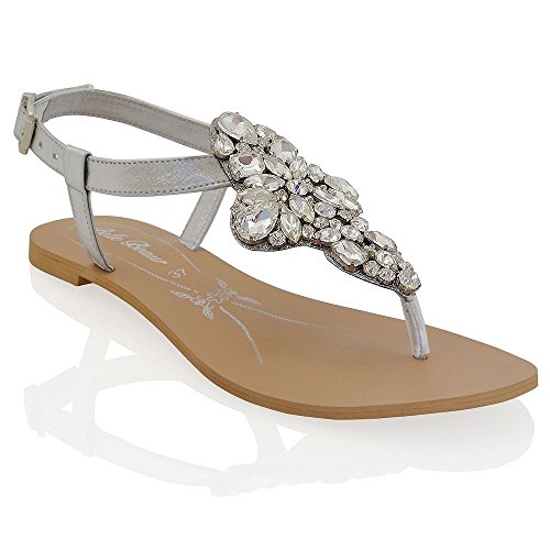 ladies flat sparkly sandals