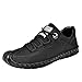 Produktbild ZHANSANFM Herren Sneaker Slip On Breathable Laufschuhe Wanderhalbschuh Modern Leicht Weich Sicherheitsschuhe Stylisch Freizeit Hiking Schuhe Gr.39-4641 Schwarz