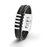 Durch Herausnehmen eines Gliedes am Klappverschluss lässt sich dieses ca. 1,8 cm breite Armband einfach von 22 cm auf 20 cm kürzen