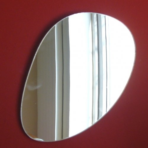 Ovale Kies Spiegel - 64 x 42 cm (5mm dick)