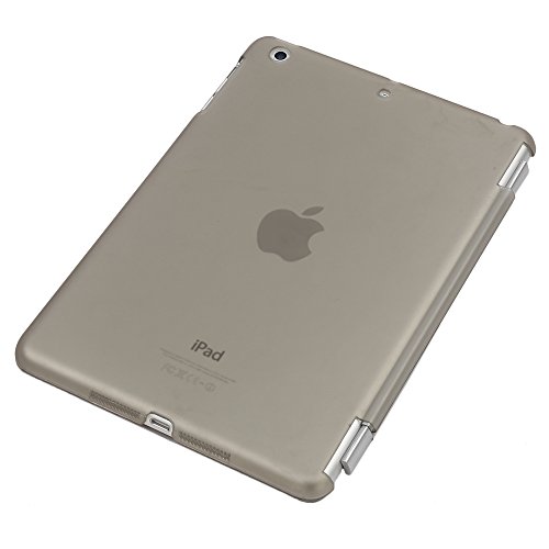 Besmall Neu Ultra Slim Edles iPad mini1 2 3 Hülle – Smart Cover Leder Case Schutz Hülle Tasche + Back Case – inkl. Displayschutzfolie Reinigungstuch Stift mit Multi Ständer Auto Sleep Wake (iPad mini1/2/3, Farbe:Grau) - 4