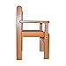 Children's Furniture Solid Beech Wood One Children's Chair with Armrest Natural Varnish