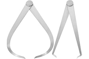 MLMLH Intérieur Extérieur de Étrier, 6 Pouces Jauge de Mesure en Acier Inoxydable, Machiniste Étriers de Joint, Outil de Mesure de 2 Pièces, pour Travail des Métaux