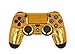 Produktbild Morbuy Design PS4 Schutzfolie Skin Sticker Aufkleber Set styling für Sony Playstation 4 Controller X 1 ( Auch PS4 Slim & PS4 Pro ) (Gold Glossy)
