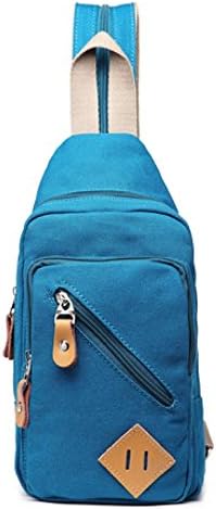 YUNGUANG mini Female Korean tide bag canvas backpack college wind mini chest bag multi-function travel bag backpack Dual-use multifunctional backpack/shoulder length 95cm (Color : Sky Blue)