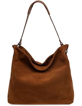 CASPAR TL580 Damen Handtasche aus hochwertigem Wildleder