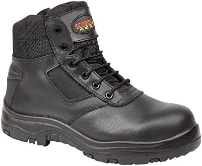 Metal Free Composite Toe Cap Black Leather Zip Safety Work Boots Samson XL 7109 (UK 10)
