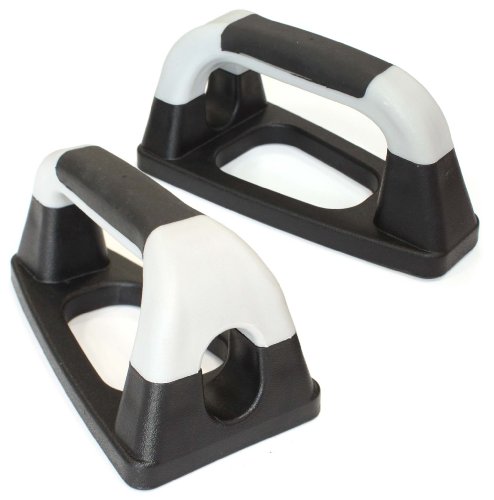 Liegestützgriffe Push Up Bar / Handle Set Liegestütze Liegestützhilfe Grau-Schwarz