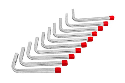 10 Stk. GedoTec® Wandhaken Stahlhaken Montagehaken Stahl verzinkt | 175 x 80 mm | Metallhaken Tragkraft 30 kg | Universalhaken – Kellerhaken oder Garagenhaken uvm. | verstärkte Ausführung mit Quadratrohr | Markenqualität für Ihren Wohnbereich - 3