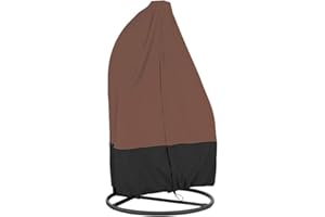 HONCENMAX Jardín Funda para Silla de Cocoon - Cubierta para Silla Colgante - Mantén Tu Balancín De Mimbre Protegido - Impermeable Muebles Funda - Tela Oxford con Forro de PVC