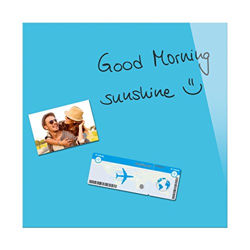 Be!Board B1103 Glas-Magnettafel blau, 45 x 45 cm - 6 Farben möglich