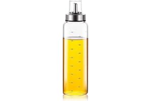 XiaoShenLu Distributeur d'huile d'olive, burette huile cuisine pour huile d'olive végétale, bouteille d'huile de Verre à haute teneur en borosilicate, 500ml