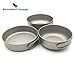 Produktbild Titanium Pan Bowl Set Outdoor Camping Cookware picnic(500ml+550ml+650ml)