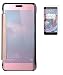 Produktbild OnePlus 3T(2016) Smart Case Hülle mit Panzerglas,ISENPENK Ultra Slim Electroplate Überzug Spiegel TPU+PC(PU Leder Verbinden) Leder Case,Original Flip Bookstyle Wasserdicht Shockproof Anti Slip Protection Stoßfest Leder Tasche,Clear Durchsichtig Transparent Frontabdeckung Outdoor Stoßdämpfend Plating Mirror Schutzhülle Handyhülle für OnePlus 3T(2016) 5.5Zoll-[rosa]+Panzerglas/Schutzfoile/Scutzglas