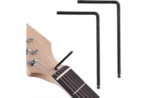 FICTORY Chiave a Brugola per Chitarra, Chiavi esagonali per Chitarra a Truss Rod, Chiave a brugola per truss rod da 2 pezzi estremità sferica da 4 mm per chitarra acustica Martin(nero)