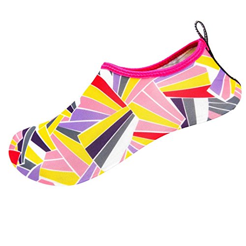 Preisvergleich Produktbild Aquaschuhe Unisex Badeschuhe Badelatschen Damen Wasserschuhe Herren Surfschuhe Sommer Strandschuhe Schwimmbadschuhe Sandalen Outdoorschuhe Schwimmschuhe Barfuß Schuhe LMMVP (39-40 EU, Gelb)