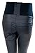 Happy Mama Women's Maternity Wax Look Skinny Trousers 189p (Black, 20)
