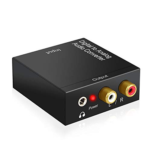 KanaaN Convertidor de Audio Digital a Analógico | Coaxial/SPDIF / Toslink en RCA o Auriculares | con Control de Volumen | Conversor de Audio