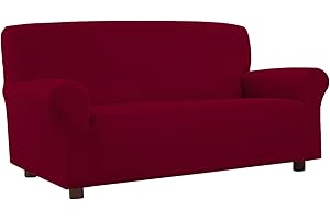 BANZAII TEXTILE INNOVATOR ONLINE Banzaii Copridivano - Elasticizzato Antimacchia - con braccioli sagomati - Made in Italy (Bordeaux, 3 Posti (estensibile da 150 a 200 cm))