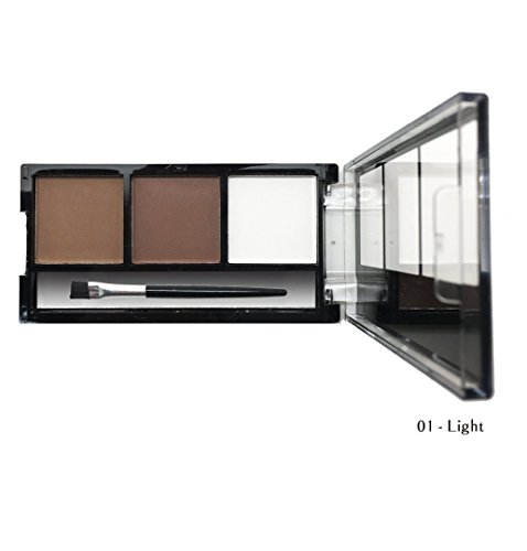 Eyebrow Kit Custodia Set per sopracciglia Trio con applicatore e specchio 01 Light by doribell®