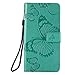 Produktbild Handyhülle für Google Pixel 3a Hülle PU Leder Schmetterling Tasche Flipcase Schutzhülle Ständer Klapphülle Silikon Handytasche Bumper Magnetverschluss Brieftasche für Google Pixel 3a Grün