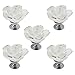 Produktbild PsmGoods® Weinlese-Rosen-Blumen-Knospe-Goldspitze-keramische Küche-Schrank-Schrank-Schindel-Tür-Schublade Zug-Handgriffe Knobs-Möbel-Antike 5 Satz (weiß)